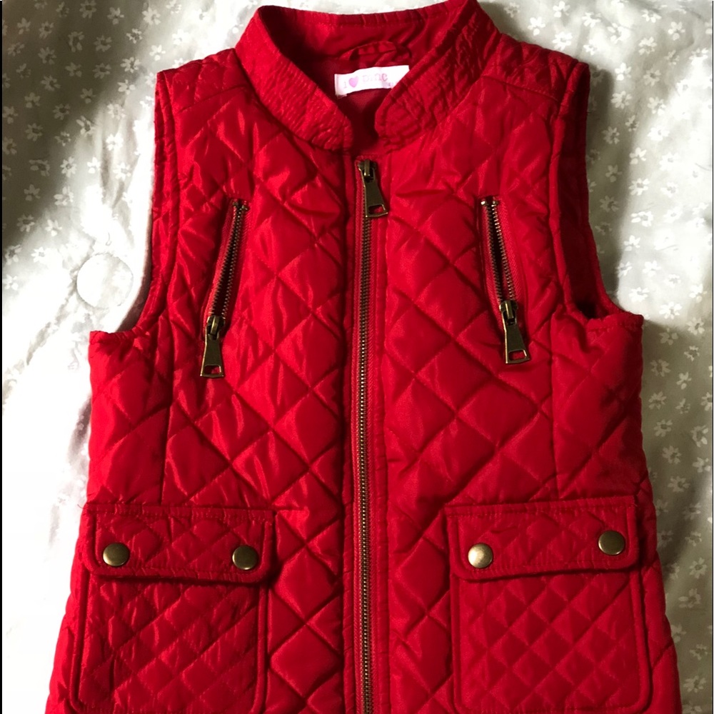 Girls Red Vest